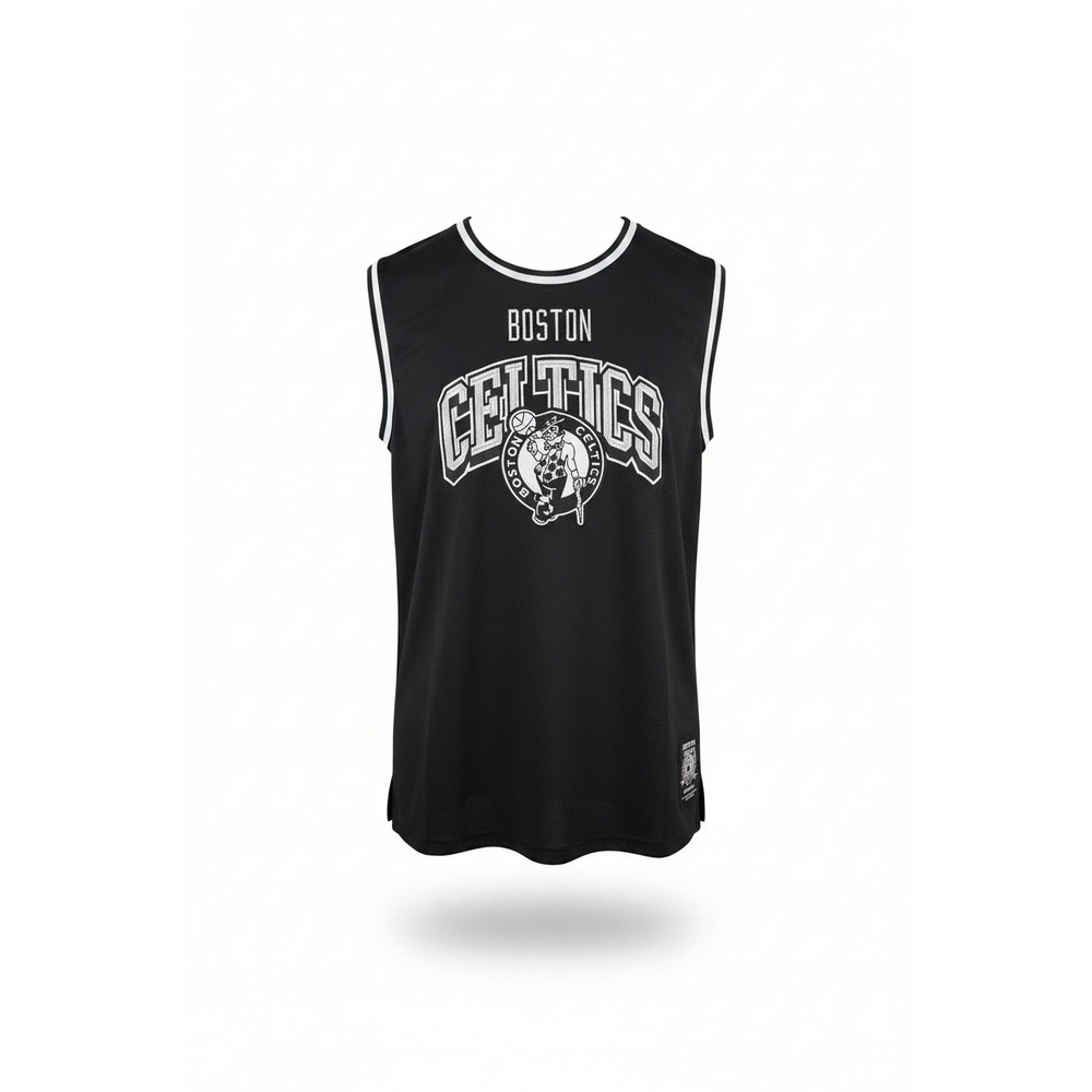 NBA Ultra Game Boston Celtics Jersey Mens Large Black White Mesh Basketball Tank